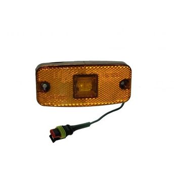 Maypole Lamp - 10-30v Amber Led Side Marker & Reflex With S/seal Male Bk