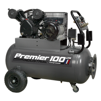 Air Compressor 100L Belt Drive 3hp with Front Control Panel